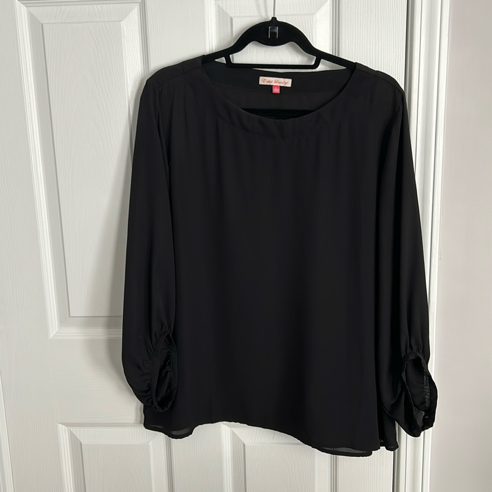 English Laundry XL 3/4 length Blouson sheer top